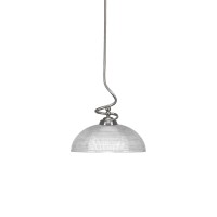 Capri Stem Pendant With Hang Straight Swivel Shown In Brushed Nickel Finish With 13