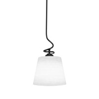 Capri Stem Pendant With Hang Straight Swivel Shown In Matte Black Finish With 10