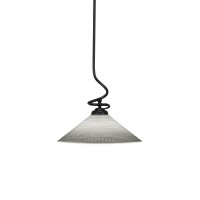 Capri Stem Pendant With Hang Straight Swivel Shown In Matte Black Finish With 16