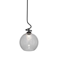 Capri Stem Pendant With Hang Straight Swivel Shown In Matte Black Finish With 13.75