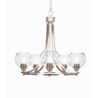 Paramount 5 Light Chandelier In Brushed Nickel Finish With 5.75