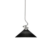 Capri Stem Pendant With Hang Straight Swivel Shown In Brushed Nickel Finish With 16