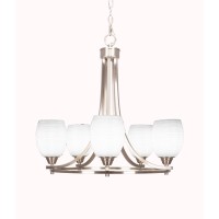 Paramount 5 Light Chandelier In Brushed Nickel Finish With 5