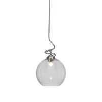 Capri Stem Pendant With Hang Straight Swivel Shown In Brushed Nickel Finish With 11.75