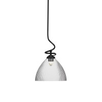 Capri Stem Pendant With Hang Straight Swivel Shown In Matte Black Finish With 10.75