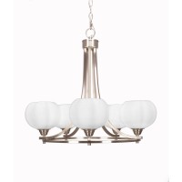 Paramount 5 Light Chandelier In Brushed Nickel Finish With 7