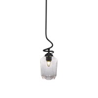 Capri Stem Pendant With Hang Straight Swivel Shown In Matte Black Finish With 6.25