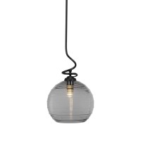 Capri Stem Pendant With Hang Straight Swivel Shown In Matte Black Finish With 12