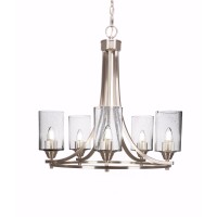 Paramount 5 Light Chandelier In Brushed Nickel Finish With 4