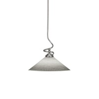 Capri Stem Pendant With Hang Straight Swivel Shown In Brushed Nickel Finish With 16