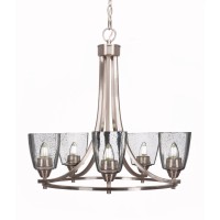 Paramount 5 Light Chandelier In Brushed Nickel Finish With 4.5