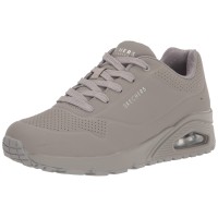 Skechers Womens Uno-Stand On Air Sneaker, Gry, 8