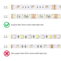 Btflighting Smd 6 Pin 12Mm 047In Width Transparent Connector Kit 8Pcs Corner Connector 4Pcs Gapless Solderless Connector 4Pcs