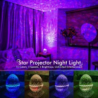 Rossetta Star Projector Galaxy Projector Led Lights For Bedroom App Control Projector With Bluetooth Speaker And White Noise