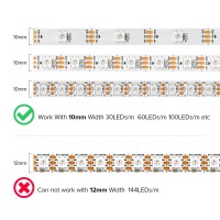 Btf-Lighting 3 Pin 10Mm 0.39In Width Transparent Connector Kit 8Pcs Corner Connector 4Pcs Gapless Solderless Connector 4Pcs 5.9In Long 22Awg Extension Wires Support Ws2812B Ws2811 Sk6812 Smd Led Strip