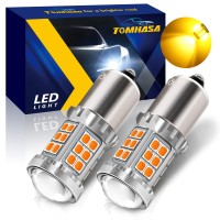 Tomhasa 1156 Led Bulb Amber 1156 Led Turn Signal Light Bulbs, 1141 Led Bulb Amber, 7506 1003 P21W Ba15S Led 1156 Bulbs Replacement Lamp For Car Blinker Brake Drl, Pack Of 2