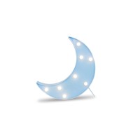 Zuovao Stars, Moon And Clouds Logo Night Light, Cute Baby Room Decoration Night Light, Party Party Shiny Decorative Ornament. (Blue Moon)