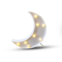 Zuovaov Moon Night Light, Cute Baby Room Decoration Night Light, Party Party Shiny Decorative Ornament.(White Moon)