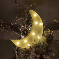 Zuovaov Moon Night Light, Cute Baby Room Decoration Night Light, Party Party Shiny Decorative Ornament.(White Moon)