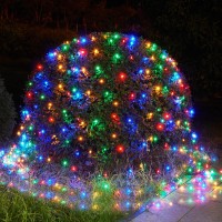 Blctec Christmas Net Lights, 360 Leds 9.8Ft X 6.6Ft Multicolor Outdoor Christmas Decorations Lights With 8 Modes, Timer, Connectable, Waterproof Durable Green Weir For Bushes, Trees, Yard Xmas Dcor