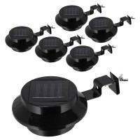 Solar Gutter Light Set Of 6 12 X 6 X 12 Cm Plastic Iron Lamp Led Light Gutter Lighting Outdoor Light (1 X Set Of 6)