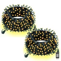 Dazzle Bright 132Ft 400 Led Christmas Lights, Christmas String Lights Plug In With 8 Modes, Waterproof Christmas Decorations For Xmas Indoor Outdoor Party Home Tree Decor, Warm White