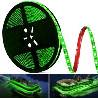 Vbakor 25Ft Led Boat Lights, Waterproof Marine Pontoon Led Strip Lights, Boat Deck Interior Light, Boat Accessories, Under Gunnel Lights, Night Fishing Lights For Pontoon Fishing Boats (Green)