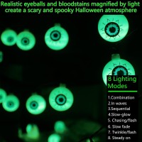 Halloween Decorations Solar Eyeball String Lights Outdoor, Solar Halloween Lights With 30 Led Scary Green Eyeballs, Waterproof Solar Halloween String Lights For Garden Tree Patio Yard Party Decor