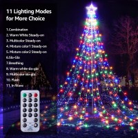 Blctec Outdoor 317 Led Waterfall Tree Lights 9 Strands With Timer 8 Modes Waterproof Christmas Lights For Garden Patio Yar