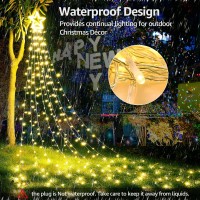 Blctec Outdoor 317 Led Waterfall Tree Lights 9 Strands With Timer 8 Modes Waterproof Christmas Lights For Garden Patio Yar