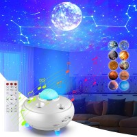 Funkprofi Planet Projector,12 Constellations And 10 Planets Solar System Projector With Bluetooth Speaker,Voice&Timer And Adjustable Stand, 10 Color Star Night Light Projector For Kids Bedroom