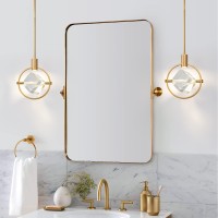 Liangmh Modern Crystal Pendant Light In Gold Brushed Brass Finish Mini Led Light Fixtures Metal Rod Ceiling Gold Chandelier For Kitchen Island Bedroom Dining Room Bar(1-Lights)