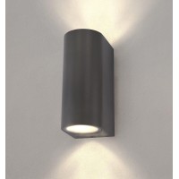 Ledvion Douglas, Led Outdoor Wall Light, Anthracite, Round, With 2X Gu10 Sockets Up & Down On Both Sides, Outdoor Wall Light, Wall Lamp, Outdoor Lamp, Ip54