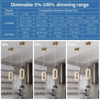 Zhllmq Pendant Lighting For Kitchen Island Led Dimmable Modern Gold Mini Pendant Lights For Bedroom Hallway Entryway Kitchen Island Light Fixtures (1-Pack)