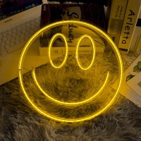 Fionnuar Smile Neon Signs Decorative Bright Night Light For Wall Decor 16X 7 Size Led Light Neon Sign Art Decorative Night L