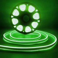 Jo.Ko Led Silicone Neon Light Strip, Neon Rope Light 50Ft/15M 110V-120V Ac Waterproof Diy Cuttable Outdoor Neon Lights (Green1)