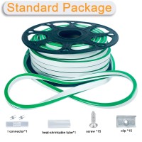 Jo.Ko Led Silicone Neon Light Strip, Neon Rope Light 50Ft/15M 110V-120V Ac Waterproof Diy Cuttable Outdoor Neon Lights (Green1)