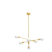 Deyidn Sputnik Chandelier Modern Industrial E26 Gold Chandeliers Mid Century Ceiling Lighting Fixture For Living Room Kitchen