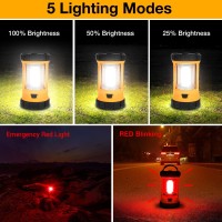 Camping Lantern 3200Lm Bright Camping Lights 4600Mah Power Bank Rechargeable Led Lantern Lantern Flashlight For Power Outag