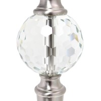 Crystal Drop Table And Floor Lamp Set In Brushed Nickel