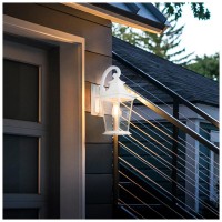 Emliviar Modern Outdoor Carriage Lights, Large Outside Lights For House, Clear Glass In White Finish, 500181-Wh