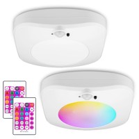 Luxsway Led Motion Sensor Ceiling Light Shower Light Battery Operated With Remote Control 10 Color Changing Wireless Shower Acce