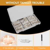 12 Pack Orange Fairy Lights Battery Operated 7Ft 20Led Valentines Day Lights Battery Operated Waterproof Silver Wire For Diy Be