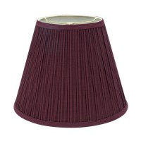 Aspen Creative 33052 Hardback Empire Transitional Spider Lamp Shade Mushroom Pleated Burgundy 7 Top X 13 Bottom X 10 Sl