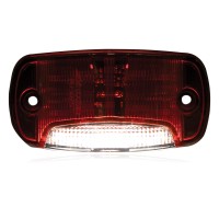 Maxxima Rectangular Red Clearance Marker P2Pc With White Ground Light