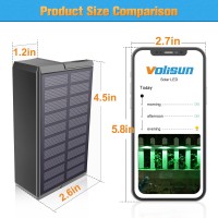 Volisun Solar Lights For Fence 12Pack 1800Mah Outdoor Solar Fence Lights Waterproof Led Color Glow Solar Lights For Step Fence