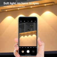 Under Closet Light Led Human Body Sensor Lamp Rechargeable Lamp Cabinet Cabinet Lamp Bar Space Silver (Trichromatic Dimming) 60Cm Space Silver (Trichromatic Dimming)