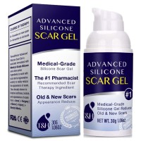 Scar Cream Gel, Silicone Scar Gel For Scars From C-Section, Keloid, Stretch Marks, Acne, Surgery, Effective For Both Old And New Scars (100 Silicone Gel)