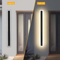 Lightotech Modern Led Outdoor Sconce 32Inch 24W Indoor And Outdoor Wall-Mounted Lamp Fixture With Frosted Acrylic For Bedroom Living Room Courtyard Porch