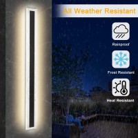 Lightotech Modern Led Outdoor Sconce 32Inch 24W Indoor And Outdoor Wall-Mounted Lamp Fixture With Frosted Acrylic For Bedroom Living Room Courtyard Porch